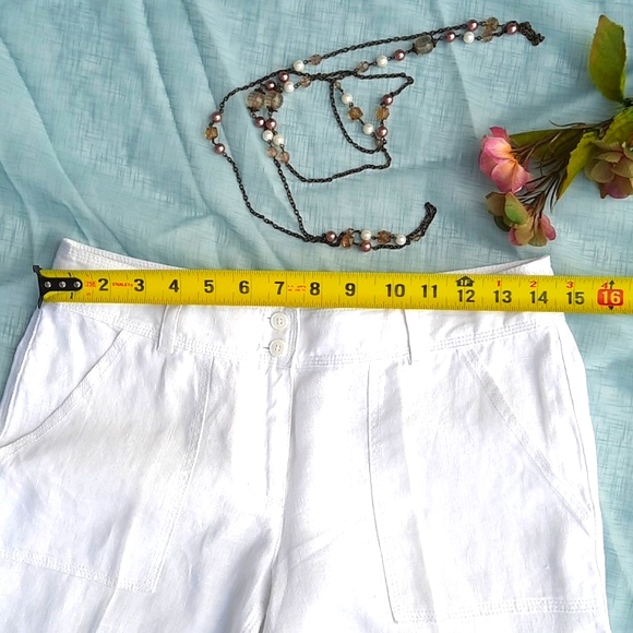 TOMMY BAHAMA Linen Aubrey Fit Crop Pants - Picture 8 of 12